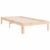 Estructura de cama individual con cabecero madera maciza