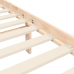 Estructura de cama individual con cabecero madera maciza