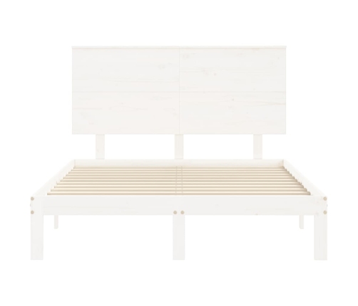 Estructura de cama sin colchón madera de pino blanca 120x200 cm