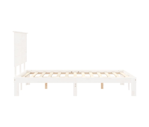 Estructura de cama sin colchón madera de pino blanca 120x200 cm