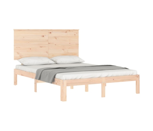 Estructura de cama sin colchón madera de pino blanca 140x200 cm