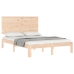 Estructura de cama sin colchón madera de pino blanca 140x200 cm