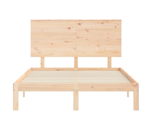 Estructura de cama sin colchón madera de pino blanca 140x200 cm