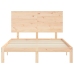 Estructura de cama sin colchón madera de pino blanca 140x200 cm