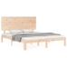 Estructura de cama sin colchón madera maciza de pino 160x200 cm