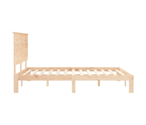 Estructura de cama sin colchón madera maciza de pino 160x200 cm