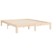 Estructura de cama sin colchón madera maciza de pino 160x200 cm