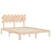 Estructura de cama sin colchón madera maciza de pino 140x190 cm