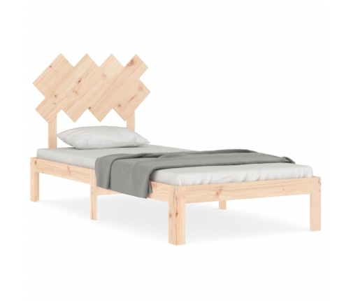 Estructura de cama sin colchón madera maciza de pino 90x200 cm