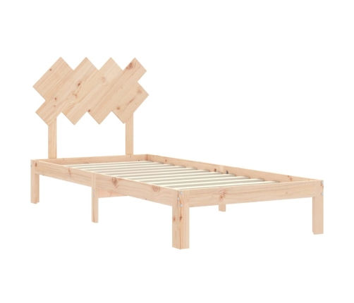 Estructura de cama sin colchón madera maciza de pino 90x200 cm