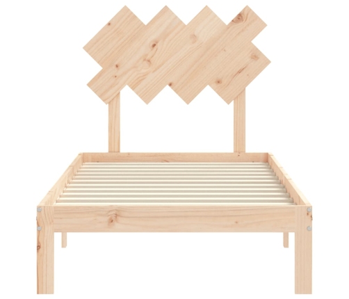 Estructura de cama sin colchón madera maciza de pino 90x200 cm