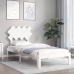 Estructura de cama sin colchón madera de pino blanca 90x200 cm