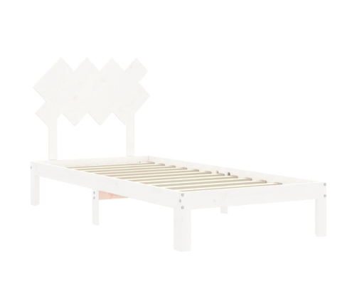 Estructura de cama sin colchón madera de pino blanca 90x200 cm