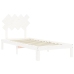 Estructura de cama sin colchón madera de pino blanca 90x200 cm