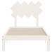 Estructura de cama sin colchón madera de pino blanca 90x200 cm
