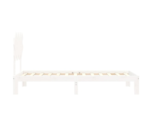 Estructura de cama sin colchón madera de pino blanca 90x200 cm