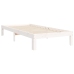 Estructura de cama sin colchón madera de pino blanca 90x200 cm
