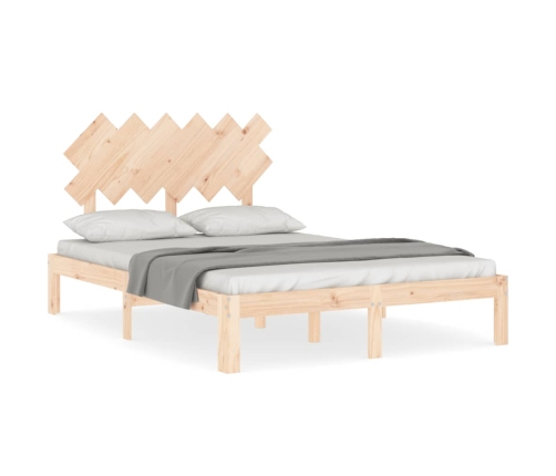 Estructura de cama sin colchón madera de pino maciza 120x200 cm