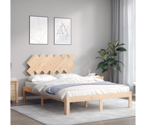 Estructura de cama sin colchón madera de pino maciza 120x200 cm