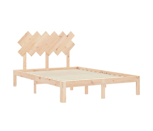 Estructura de cama sin colchón madera de pino maciza 120x200 cm