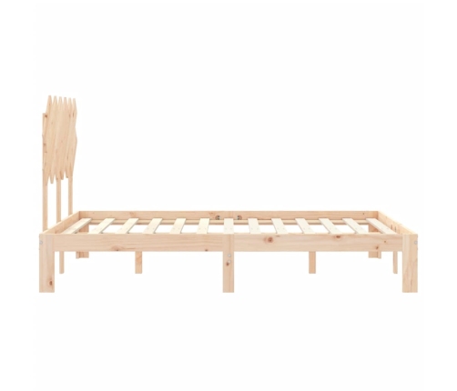 Estructura de cama sin colchón madera de pino maciza 120x200 cm