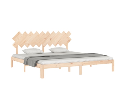 Estructura de cama sin colchón madera maciza de pino 200x200 cm