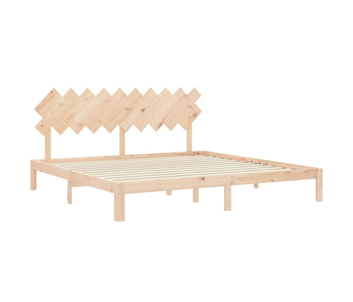 Estructura de cama sin colchón madera maciza de pino 200x200 cm