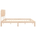 Estructura de cama sin colchón madera maciza de pino 200x200 cm