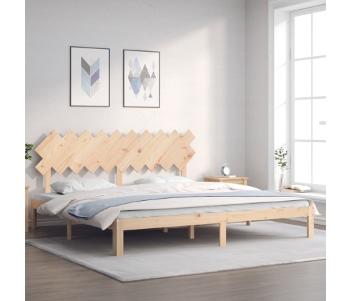 Estructura de cama sin colchón madera maciza de pino 200x200 cm