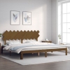 Estructura cama y cabecero madera maciza marrón miel 200x200 cm