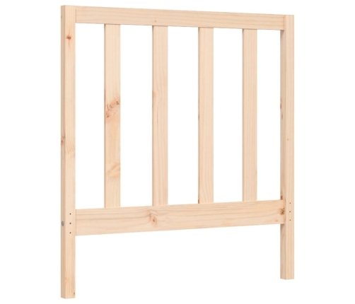 Estructura de cama individual con cabecero madera maciza