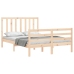 Estructura de cama sin colchón madera maciza de pino 140x190 cm