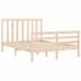 Estructura de cama sin colchón madera maciza de pino 140x190 cm