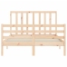 Estructura de cama sin colchón madera maciza de pino 140x190 cm