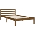 Estructura cama con cabecero madera maciza marrón miel 90x200cm