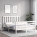 Estructura de cama sin colchón madera de pino blanca 140x200 cm