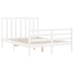 Estructura de cama sin colchón madera de pino blanca 140x200 cm