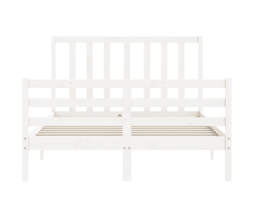 Estructura de cama sin colchón madera de pino blanca 140x200 cm