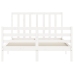 Estructura de cama sin colchón madera de pino blanca 140x200 cm