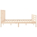 Estructura de cama sin colchón madera maciza de pino 160x200 cm