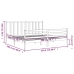 Estructura cama y cabecero madera maciza marrón miel 200x200 cm