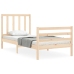 Estructura de cama con cabecero madera maciza