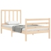 Estructura de cama con cabecero madera maciza