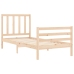 Estructura de cama con cabecero madera maciza