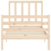 Estructura de cama con cabecero madera maciza