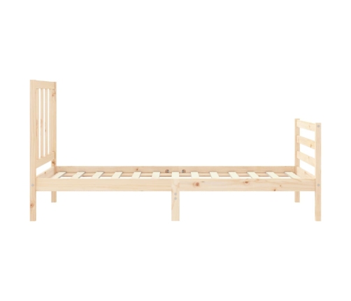 Estructura de cama con cabecero madera maciza
