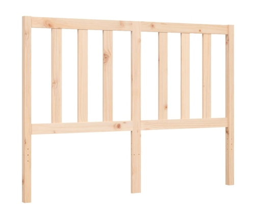 Estructura de cama sin colchón madera maciza de pino 140x190 cm