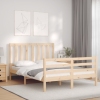 Estructura de cama sin colchón madera maciza de pino 140x190 cm