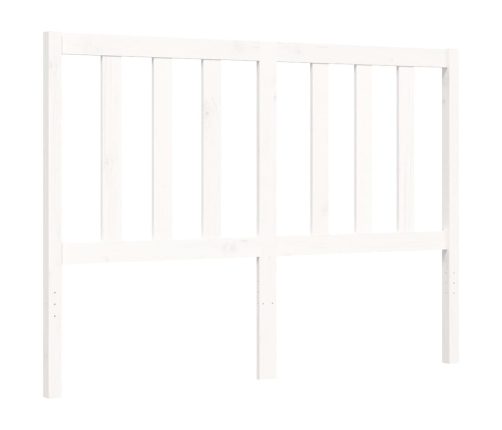 Estructura de cama sin colchón madera de pino blanca 140x190 cm