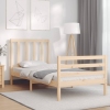 Estructura de cama sin colchón madera maciza de pino 90x200 cm